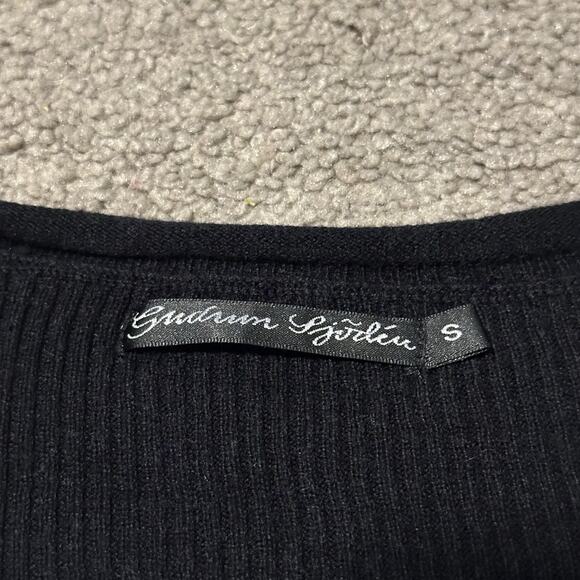 Gudrun Sjoden Small Dress Cotton Wool A-line 3/4 Sleeve Crewneck Pocket Black - Picture 5 of 11